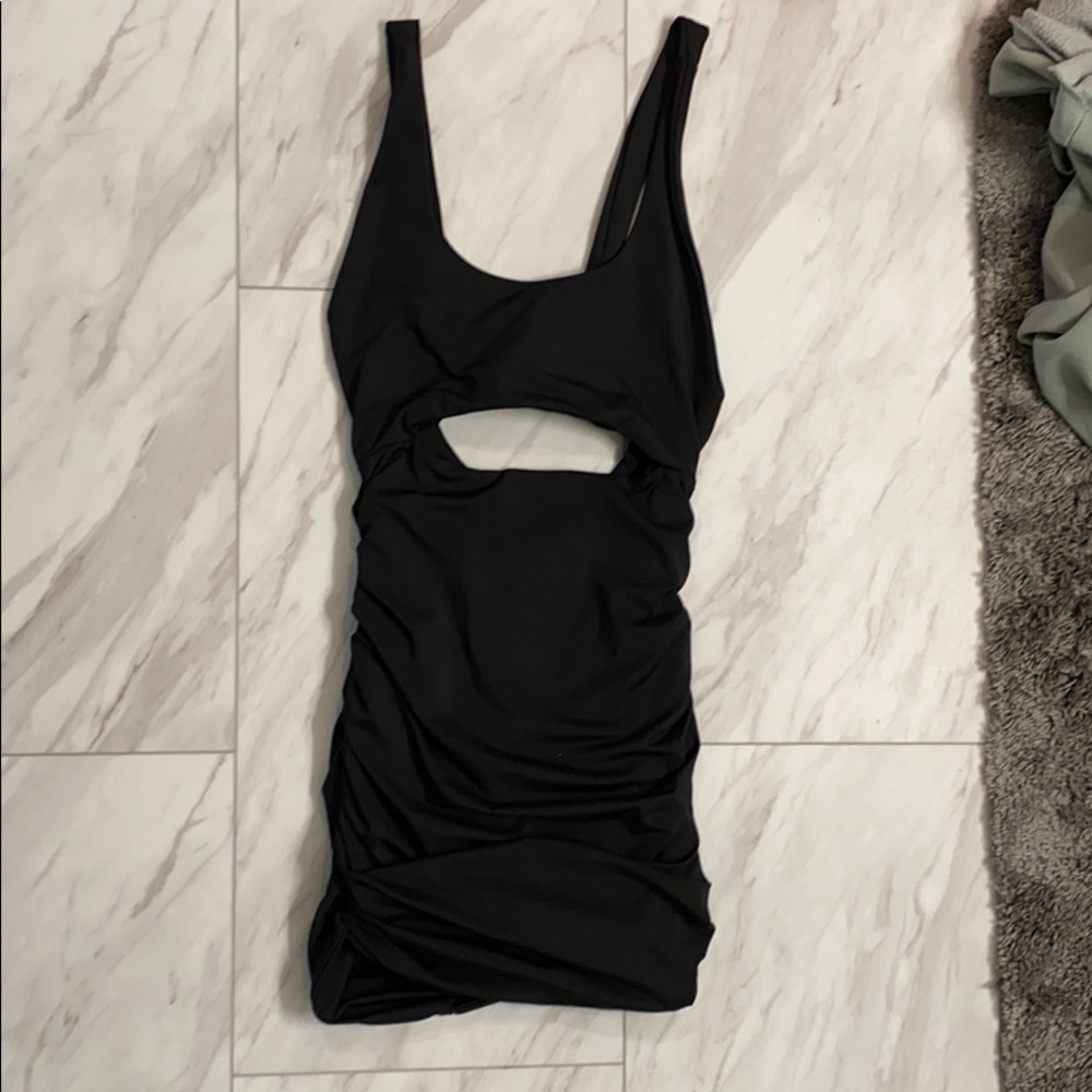 Black mini dress